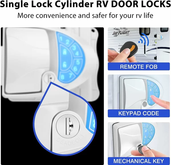 Upgraded V3.0 RV Keyless Entry Door Lock