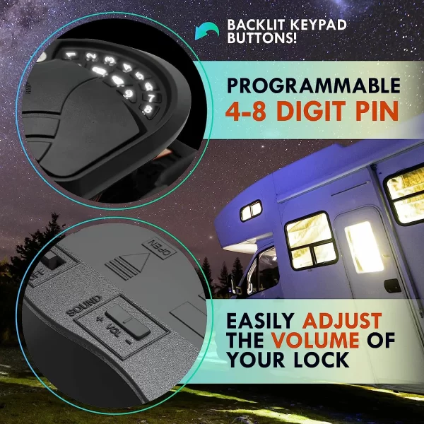 Class C RV Door Lock Keyless Entry