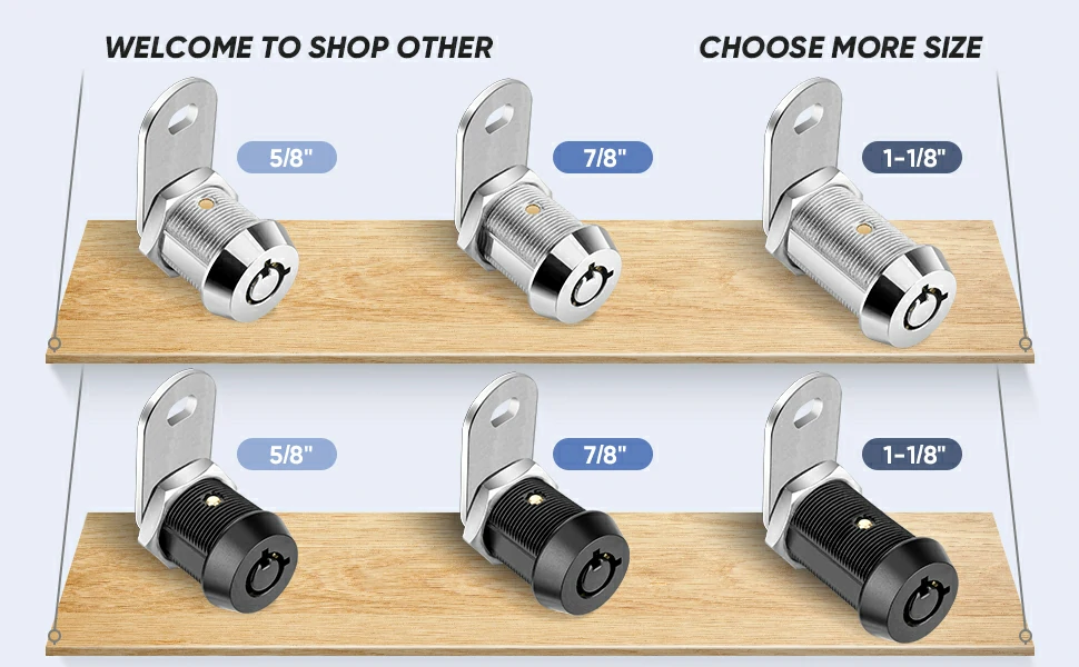 2 Pack Cabinet Lock with Keys