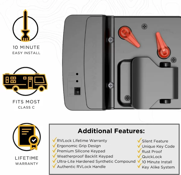 Class C Charter Keyless Entry Keypad and Handle with Fob