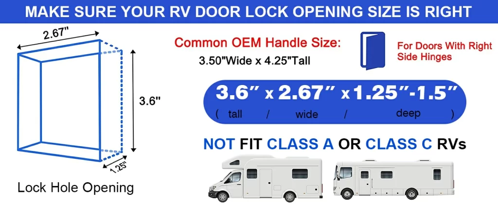 Upgraded RV Entry Door Lock with Paddle Deadbolt