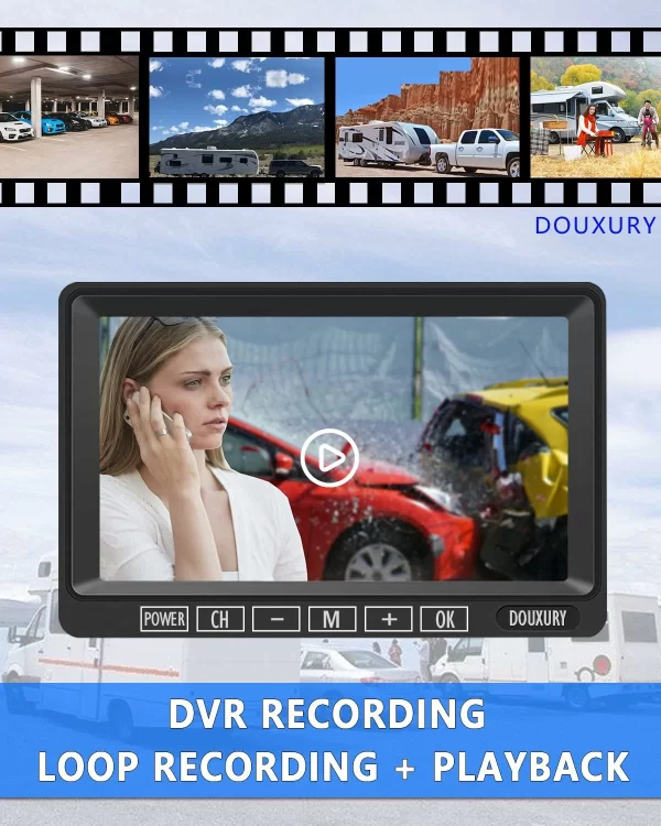 FHD 1080P 2 Digital RV Wireless Backup Camera System