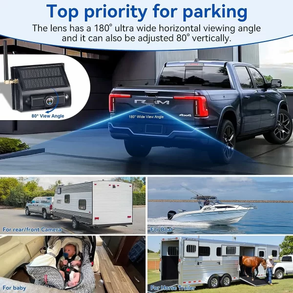 Solar Wireless Backup Camera No Wiring No Drilling